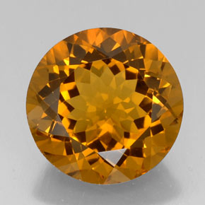 Citrino amarelo natural 19,84ct, corte redondo, VVS-VS