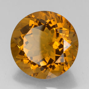 Citrino amarelo natural 19,84ct, corte redondo, VVS-VS