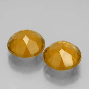 Pedras preciosas de citrino amarelo natural de  ct, corte redondo, VVS-VS