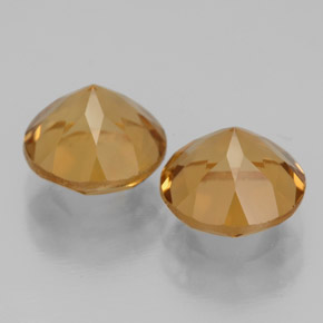 Pedras preciosas de citrino amarelo natural de  ct, corte redondo, VS