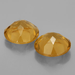 Pedras preciosas de citrino amarelo natural de  ct, corte redondo, VS