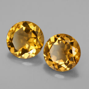 Pedras preciosas de citrino ouro natural de  ct, corte redondo, VS