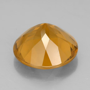 Citrino amarelo natural 7,69ct, corte redondo, VS