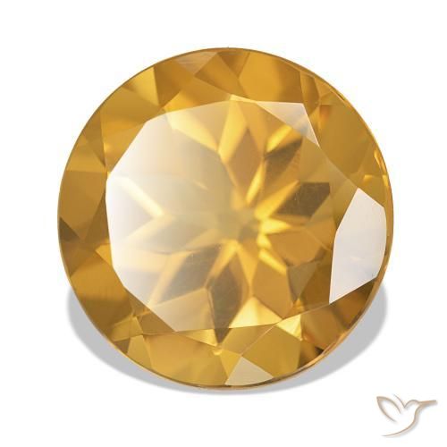 Citrino Laranja Médio Natural 7.91ct, Redondo, VS