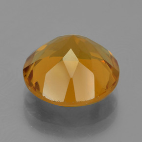 Citrino amarelo natural 5,61ct, corte redondo, VVS-VS