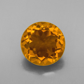 Citrino ouro natural 4,70ct, corte redondo, VS