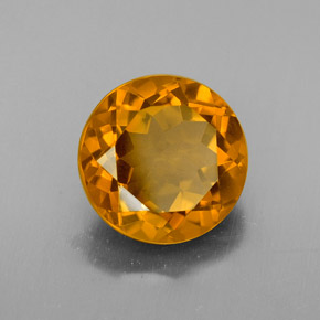 Citrino ouro natural 4,70ct, corte redondo, VS