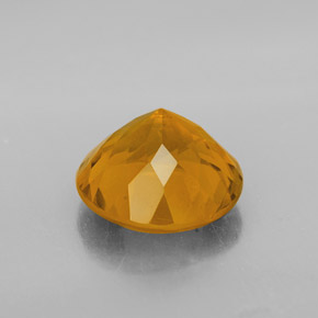Citrino amarelo natural 5,77ct, corte redondo, VS