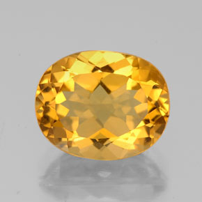 Citrino amarelo natural 3,08ct, corte oval, VS