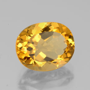 Citrino amarelo natural 3,08ct, corte oval, VS
