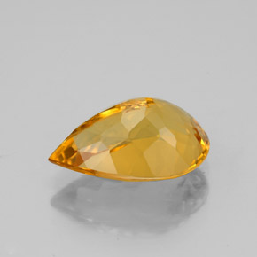 Citrino ouro natural 2,55ct, formato de pêra, VVS-VS