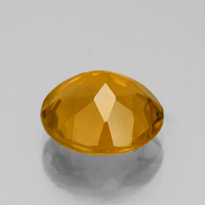 Citrino amarelo natural 3,87ct, corte redondo, VS