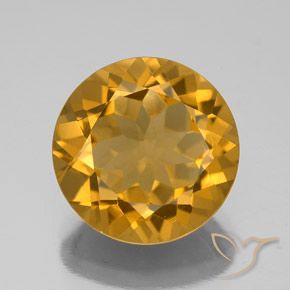 4.95ct Natural Medium-Light Orange-Gold  Citrino, Redondo, VVS-VS