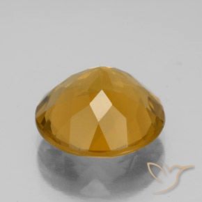 Citrino Medium-Light Orange-Gold  Natural 4.95ct, Redondo, VVS-VS
