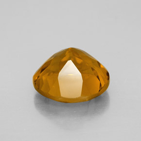 Citrino amarelo natural 5,79ct, corte redondo, VVS