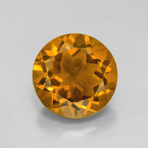 Citrino dourado natural 5,78ct, corte redondo, VVS-VS