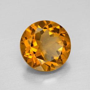 Citrino dourado natural 5,78ct, corte redondo, VVS-VS