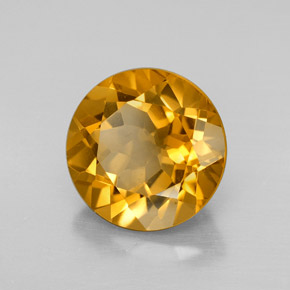 Citrino dourado natural 5,56ct, corte redondo, VVS-VS