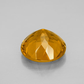 Citrino ouro natural 5,54ct, corte redondo, VVS