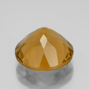 Citrino amarelo natural 5,48ct, corte redondo, VVS