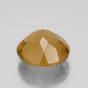 Citrino dourado natural 4,16ct, corte redondo, VVS