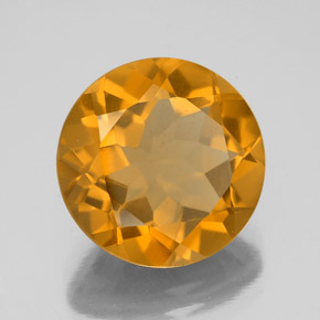 Citrino dourado natural 5,24ct, corte redondo, VS