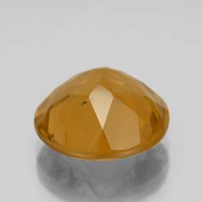 Citrino dourado natural 5,24ct, corte redondo, VS