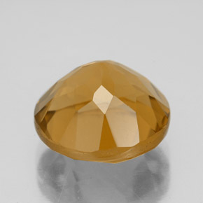 Citrino amarelo natural 6,24ct, corte redondo, VVS