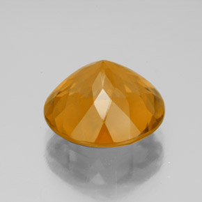 Citrino amarelo natural 5,66ct, corte redondo, VVS-VS