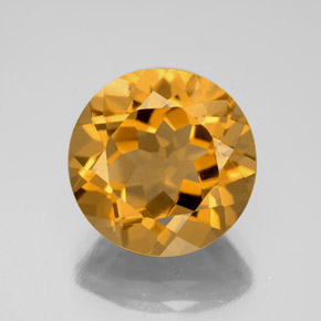Citrino Laranja escuro-dourado Natural 5.91ct, Corte Redondo, VS