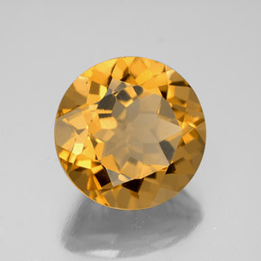 Citrino Laranja escuro-dourado Natural 5.91ct, Corte Redondo, VS