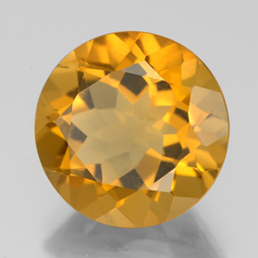 Citrino dourado natural 5,40ct, corte redondo, VS