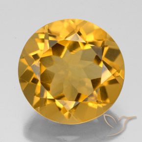 5.28ct Natural Dourado Escuro Citrino, Redondo, VS