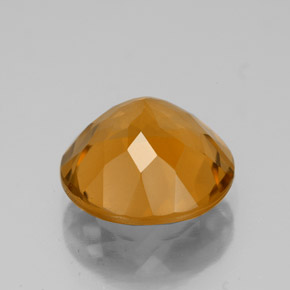 Citrino amarelo natural 4,12ct, corte redondo, VVS