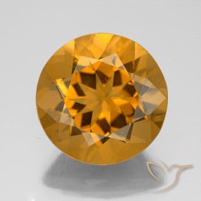 7.69ct Natural Laranja-Ouro Citrino, Redondo, VS