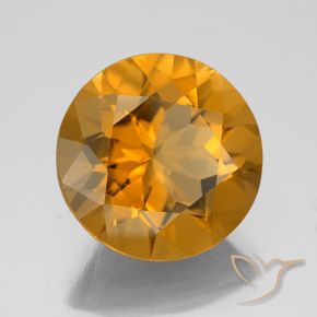 Citrino Laranja-Ouro Natural 7.69ct, Redondo, VS