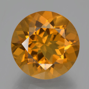 Citrino dourado natural 8,56ct, corte redondo, VS