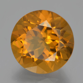 Citrino dourado natural 8,56ct, corte redondo, VS