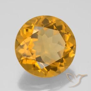 Citrino dourado natural 8,08ct, corte redondo, VVS-VS