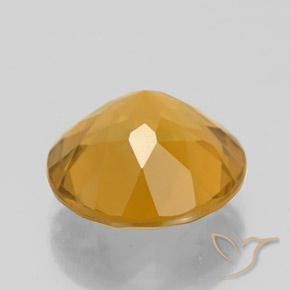 Citrino dourado natural 8,08ct, corte redondo, VVS-VS