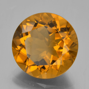 Citrino dourado natural 8,14ct, corte redondo, VS