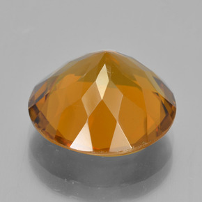 Citrino dourado natural 8,14ct, corte redondo, VS
