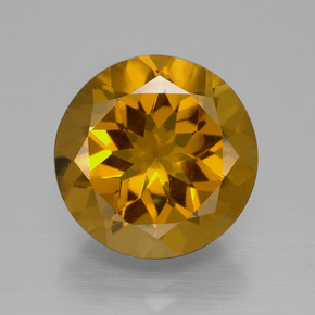 Citrino dourado natural 8,56ct, corte redondo, VS