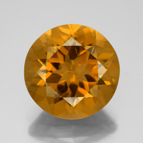 Citrino Marrom dourado Natural 8.78ct, Corte Redondo, VVS-VS