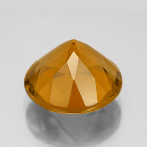 Citrino Marrom dourado Natural 8.78ct, Corte Redondo, VVS-VS