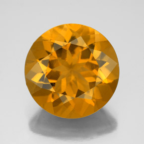 Citrino dourado natural 8,47ct, corte redondo, VVS-VS