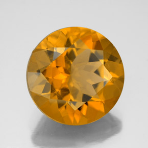Citrino dourado natural 8,47ct, corte redondo, VVS-VS