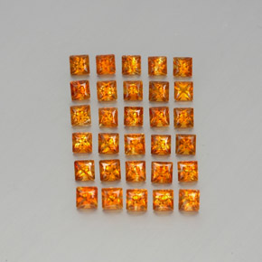 Pedras preciosas de citrino laranja natural de  ct, quadrado, VVS-VS