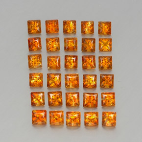 Pedras preciosas de citrino laranja natural de  ct, quadrado, VVS-VS