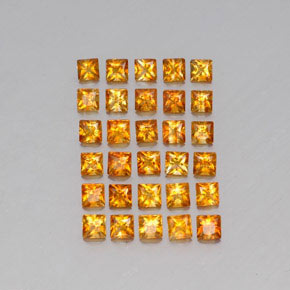 Pedras preciosas de citrino dourado natural de 3,66 ct, quadrado, VVS-VS